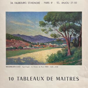 AFFICHES ANCIENNES - Beaux-Arts - 10 Tableaux de Maîtres Galerie Martin-Caille – Affiche Expo Litho Criscuolo 1965