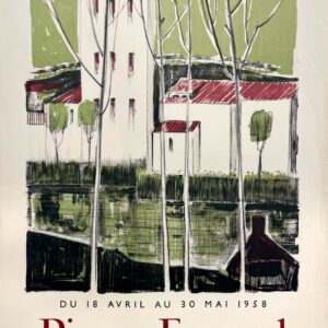 VINTAGE POSTERS - Fine Arts - Pierre Fournel at the Galerie Lorenceau – 1958 Litho Mourlot Exhibition Poster