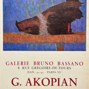 AFFICHES ANCIENNES - Beaux-Arts - Akopian à la Galerie Bruno Bassano – Affiche Expo Litho 1963