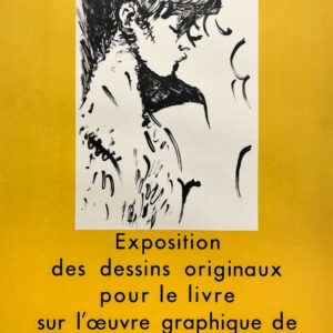 VINTAGE POSTERS - Fine Arts - Vertès at the Lardanchet Bookstore – 1961 Litho Mourlot Exhibition Poster