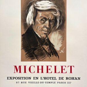 VINTAGE POSTERS - Fine Arts - Michelet at the Hôtel de Rohan – 1961 Litho Mourlot Exhibition Poster
