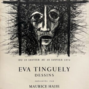 AFFICHES ANCIENNES - Beaux-Arts - Eva Tinguely au Coqliban – Affiche Expo Litho Mourlot 1954