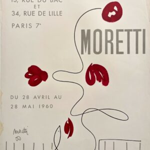 AFFICHES ANCIENNES - Beaux-Arts - Moretti à la Galerie Genet – Affiche Expo Litho Mourlot 1960