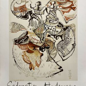AFFICHES ANCIENNES - Beaux-Arts - Sebastien Hadengue à la Galerie Louise Leiris – Affiche Expo Litho Mourlot 1974