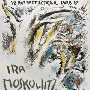 AFFICHES ANCIENNES - Beaux-Arts - Ira Moskowitz à la Galerie \\\18\\\ » – Affiche Expo Litho Mourlot 1966&Prime;