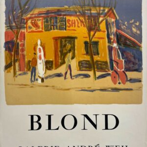 AFFICHES ANCIENNES - Beaux-Arts - Blond à la Galerie André Weil – Affiche Expo Litho Mourlot 1960