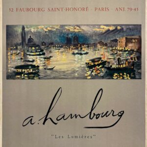 AFFICHES ANCIENNES - Beaux-Arts - André Hambourg à la Galerie Drouant – Affiche Expo Litho Mourlot 1960