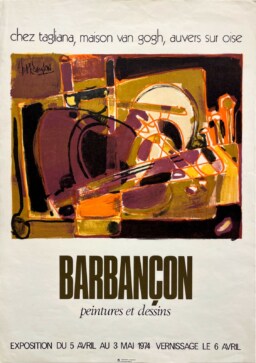 AFFICHES ANCIENNES - Beaux-Arts - Barbançon chez Tagliana, Maison Van Gogh – Affiche Expo Litho A. Karcher 1974