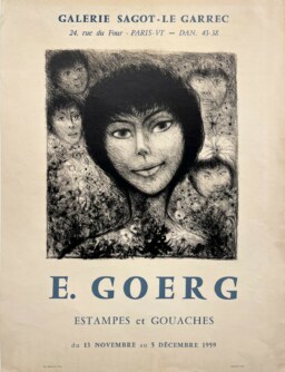 AFFICHES ANCIENNES - Beaux-Arts - E. Goerg à la Galerie Sagot-Le Garrec – Affiche Expo Litho Desjobert 1959