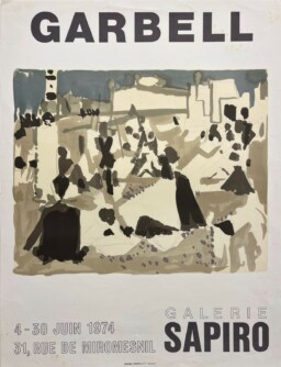 AFFICHES ANCIENNES - Beaux-Arts - Garbell à la Galerie Sapiro – Affiche Expo Litho Guillard, Gourdon et Cie 1974