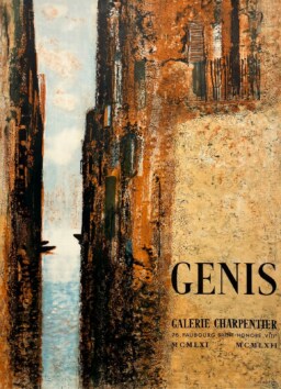AFFICHES ANCIENNES - Beaux-Arts - Genis à la Galerie Charpentier – Affiche Expo Litho Mourlot 1961