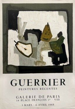 AFFICHES ANCIENNES - Beaux-Arts - Guerrier à la Galerie de Paris – Affiche Expo Litho Mourlot 1968