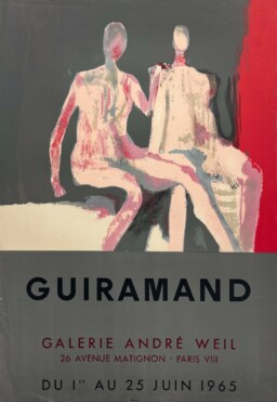 AFFICHES ANCIENNES - Beaux-Arts - Guiramand à la Galerie André Weil – Affiche Expo Litho Mourlot 1965