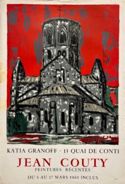 AFFICHES ANCIENNES - Beaux-Arts - Jean Couty à la Galerie Katia Granoff – Affiche Expo Litho Mourlot 1961