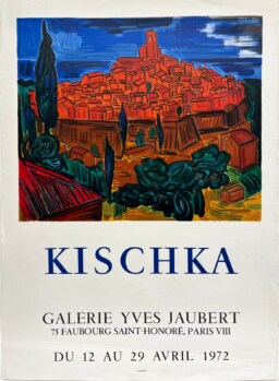 AFFICHES ANCIENNES - Beaux-Arts - Kischka à la Galerie Yves Jaubert – Affiche Expo Litho Mourlot 1972