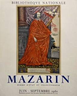 AFFICHES ANCIENNES - Beaux-Arts - Mazarin, Exposition à la Bibliothèque Nationale – Affiche Expo Litho 1961