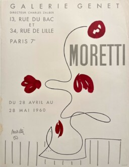 AFFICHES ANCIENNES - Beaux-Arts - Moretti à la Galerie Genet – Affiche Expo Litho Mourlot 1960