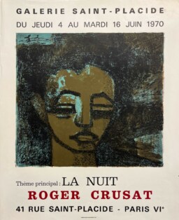 AFFICHES ANCIENNES - Beaux-Arts - Roger Crusat à la Galerie Saint-Placide – Affiche Expo Litho Douard 1970