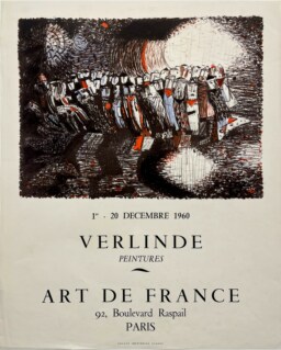 AFFICHES ANCIENNES - Beaux-Arts - Verlinde à la Galerie Art de France – Affiche Expo Litho Devaye 1960