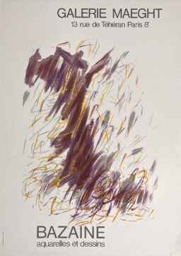 AFFICHES ORIGINALES - Spectacle & Évènements - Bazaine à la Galerie Maeght – Affiche Expo Litho Arte 1968