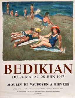 AFFICHES ORIGINALES - Spectacle & Évènements - Bedikian au Moulin de Vauboyen à Bièvres – Affiche Expo Litho René Guillard 1967