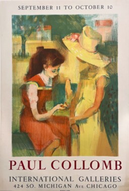 AFFICHES ORIGINALES - Spectacle & Évènements - Collomb à la International Galleries Chicago – Affiche Expo Litho Mourlot 1964