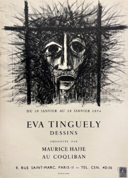 AFFICHES ORIGINALES - Spectacle & Évènements - Eva Tinguely au Coqliban – Affiche Expo Litho Mourlot 1954