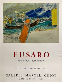 AFFICHES ORIGINALES - Spectacle & Évènements - Furaso à la Galerie Marcel Guiot – Affiche Expo Litho Mourlot 1967