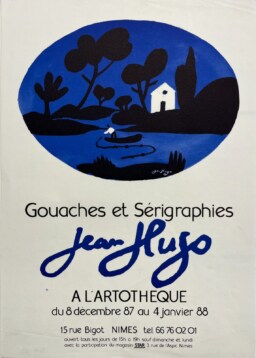 AFFICHES ORIGINALES - Spectacle & Évènements - Jean Hugo à l’Artothèque de Nimes – Affiche Expo Litho 1988