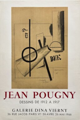 AFFICHES ORIGINALES - Spectacle & Évènements - Jean Pougny à la Galerie Dina Vierny – Affiche Expo Litho Mourlot 1966