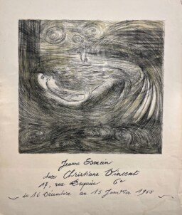 AFFICHES ORIGINALES - Spectacle & Évènements - Jeanne Esmiein chez Christiane Vincent – Affiche Expo Litho 1968