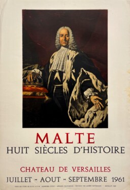 AFFICHES ORIGINALES - Spectacle & Évènements - Malte, son Histoire au Château de Versailles – Affiche Expo Litho Mourlot 1961