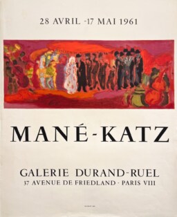 AFFICHES ORIGINALES - Spectacle & Évènements - Mané-Katz à la Galerie Durand-Ruel – Affiche Expo Litho Mourlot 1961