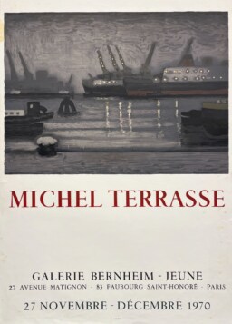 AFFICHES ORIGINALES - Spectacle & Évènements - Michel Terasse à la Galerie Berheim-Jeune – Affiche Expo Litho Mourlot 1970