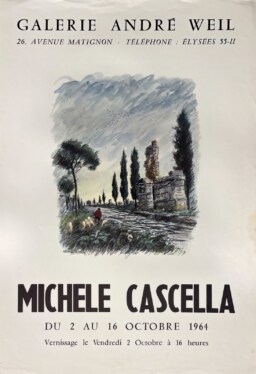 AFFICHES ORIGINALES - Spectacle & Évènements - Michele Cascella à la Galerie André Weil – Affiche Expo Litho 1964