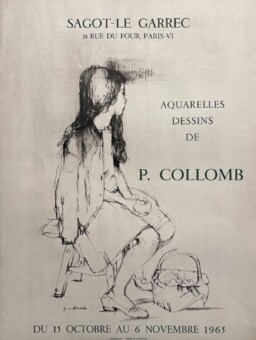 AFFICHES ORIGINALES - Spectacle & Évènements - P. Collomb à la Galerie Sagot-Le Garrec – Affiche Expo Litho HFB 1965
