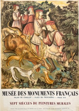 AFFICHES ORIGINALES - Spectacle & Évènements - Peintures Murales au Musée des Monuments Français – Affiche Expo Mourlot 1962