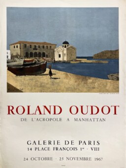 AFFICHES ORIGINALES - Spectacle & Évènements - Roland Oudot à la Galerie de Paris – Affiche Expo Litho Mourlot 1967