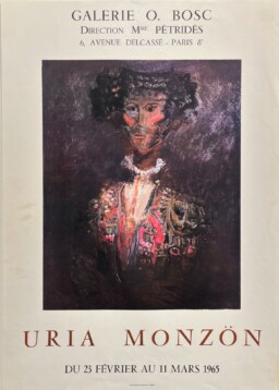 AFFICHES ORIGINALES - Spectacle & Évènements - Uria Monzön à la Galerie O. Bosc – Affiche Expo Litho 1965