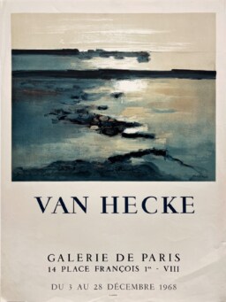 AFFICHES ORIGINALES - Spectacle & Évènements - Van Hecke à la Galerie de Paris – Affiche Expo Litho Mourlot 1968