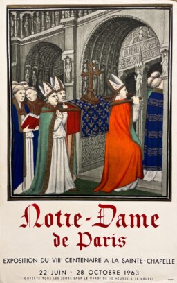 AFFICHES ORIGINALES - Spectacle & Évènements - VIIIe Centenaire de Notre Dame de Paris – Affiche Expo Litho Mourlot 1963